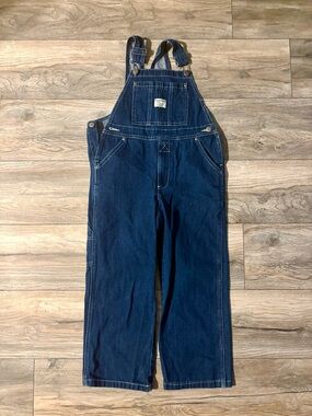 Kids Dark Blue Denim Overalls with Adjustable Straps